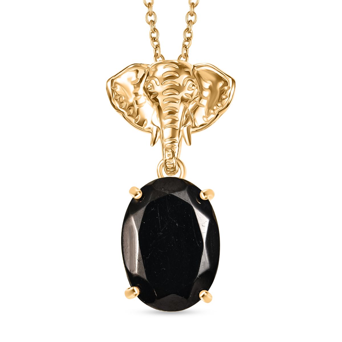Elite Shungit Anhänger mit Kette, ca. 50 cm ca. 6.15 ct