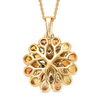D'Joy AA Blauer Saphir, Mehrfarbig Saphir Schmuckset ca. 50 cm 925 Silber 750 Gelbgold Vermeil ca. 3.44 ct