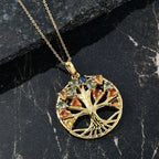 D'Joy AA Mehrfarbig Saphir, Blauer Saphir Schmuckset ca. 50 cm 925 Silber 750 Gelbgold Vermeil ca. 2.14 ct
