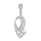 LUSTRO STELLA - Weißer Zirkonia Ohrringe und Anhänger, 925 Silber rhodiniert