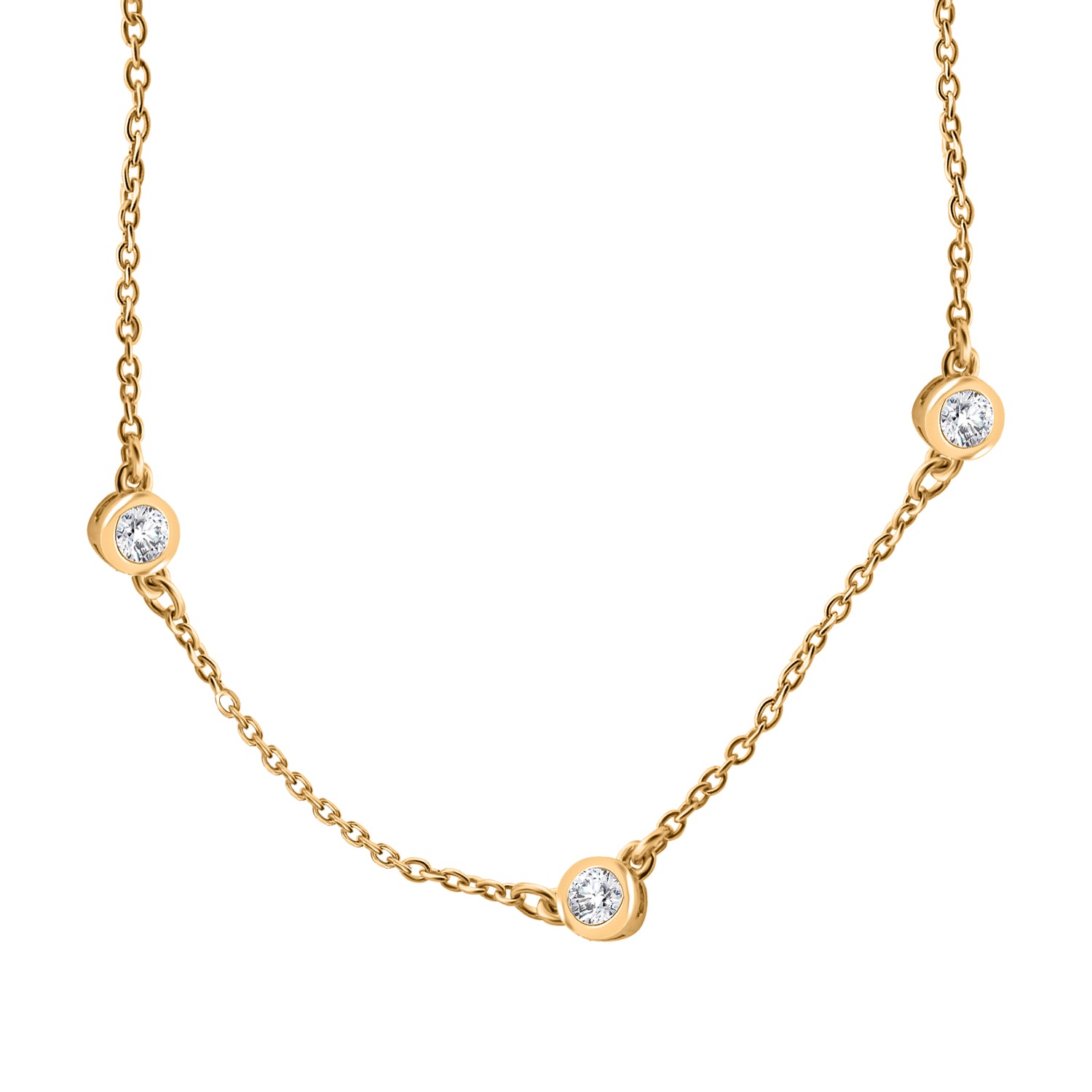 Luxuriant Diamond Trio: Labor Diamant Anhänger mit 50cm Kette Armband & Ohrringe 925 Silber Gelbgold Vermeil