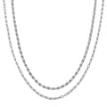DESIGNER INSPIRIERT - 2er Fancy Ketten Set mit 5 cm Extender, Silberfarben
