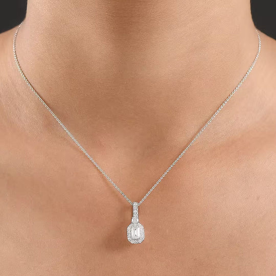 LUXURIANT DIAMOND - Lab Grown Diamant SI-GH Anhänger mit Kette, ca. 50 cm 925 Silber rhodiniert ca. 1.00 ct