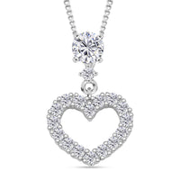 RADIANTA GRA zertifiziert Moissanit (D-VVS) Anhänger mit Kette ca. 45 cm 925 Silber rhodiniert ca. 1.05 ct