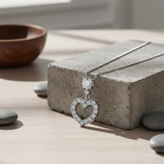 RADIANTA GRA zertifiziert Moissanit (D-VVS) Anhänger mit Kette ca. 45 cm 925 Silber rhodiniert ca. 1.05 ct