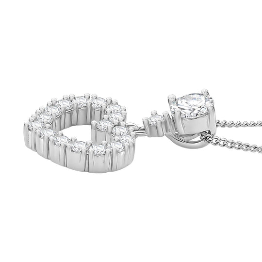 RADIANTA GRA zertifiziert Moissanit (D-VVS) Anhänger mit Kette ca. 45 cm 925 Silber rhodiniert ca. 1.05 ct