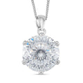 RADIANTA GRA zertifiziert 120 Facetten Moissanit (D-VVS) Schmuckset ca. 45 cm 925 Silber rhodiniert ca. 11.10 ct