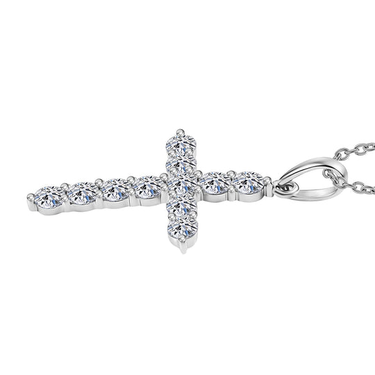 LUXORO Lab Grown Diamant SI-GH 417 Weißgold Anhänger mit 50cm Edelstahl-Kette - 0,50 ct.