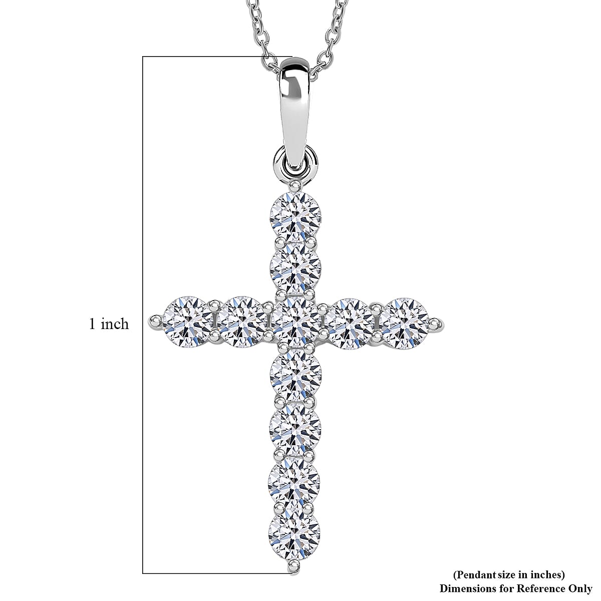 LUXORO Lab Grown Diamant SI-GH 417 Weißgold Anhänger mit 50cm Edelstahl-Kette - 0,50 ct.