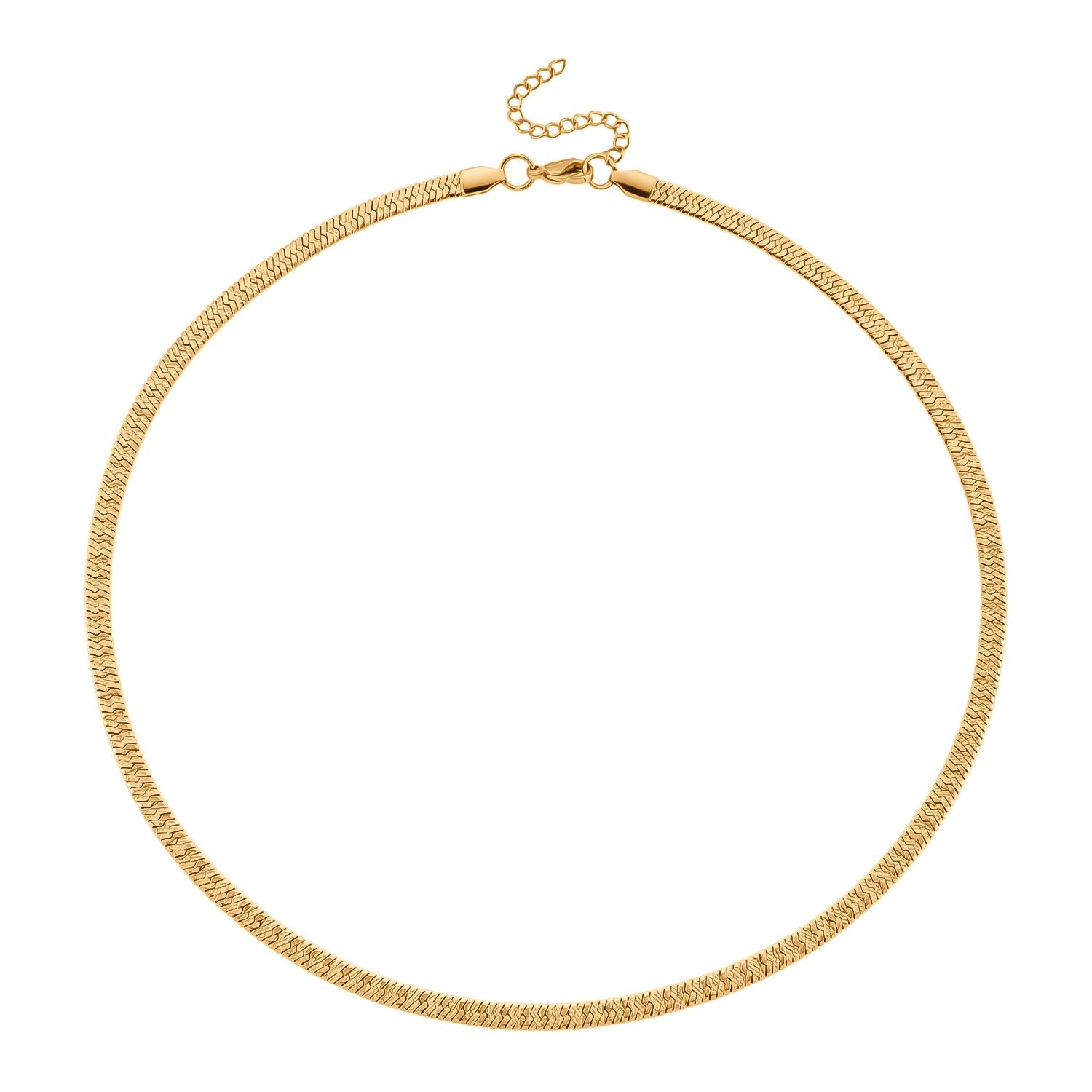 2er Set Halskette, ca. 50 cm mit 5 cm extender, Reiner Edelstahl, Goldfarben