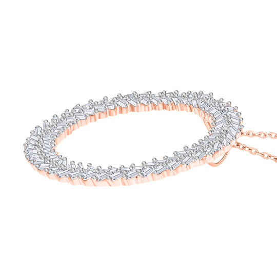 LUXURIANT DIAMOND - Lab Grown Diamant VS-EF SGL zertifiziert Anhänger mit Kette ca. 50 cm 925 Silber 750 Roségold Vermeil ca. 1.00 ct
