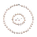 Pfaufarbene Muschelperle Schmuckset