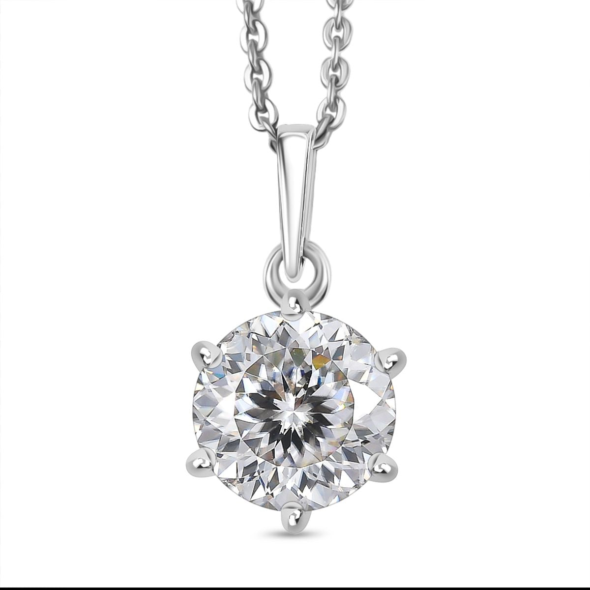 D'Joy 161 Facettiert Moissanit Schmuckset ca. 50 cm 925 Silber rhodiniert ca. 1.38 ct