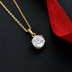 D'Joy 161 Facettiert Moissanit Schmuckset ca. 50 cm 925 Silber 750 Gelbgold Vermeil ca. 1.38 ct