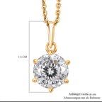 D'Joy 161 Facettiert Moissanit Schmuckset ca. 50 cm 925 Silber 750 Gelbgold Vermeil ca. 1.38 ct