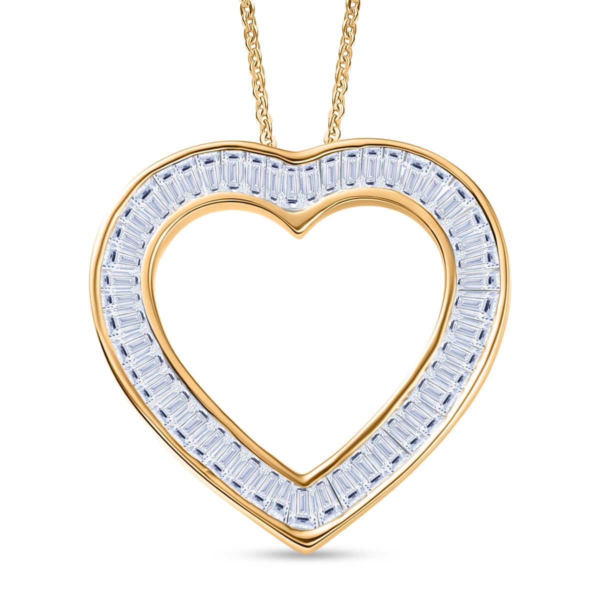 LUXURIANT DIAMOND - Lab Grown Diamant VS-EF SGL zertifiziert Anhänger mit Kette, ca. 50 cm 925 Silber 750 Gelbgold Vermeil ca. 2.00 ct