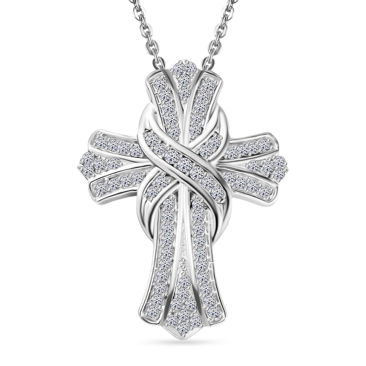 LUXURIANT DIAMOND - Lab Grown Diamant VS-EF SGL zertifiziert Schmuckset ca. 50 cm 925 Silber rhodiniert ca. 0.50 ct