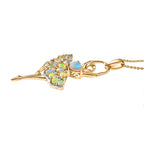 D'Joy AA Natürlicher, äthiopischer Welo Opal Schmuckset ca. 50 cm 925 Silber 750 Gelbgold Vermeil ca. 4.28 ct