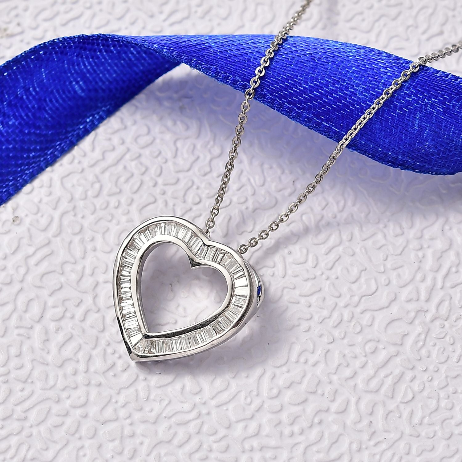 LUXURIANT DIAMOND - Lab Grown Diamant SI-GH SGL zertifiziert Anhänger mit Kette ca. 50 cm 925 Silber rhodiniert ca. 0.50 ct