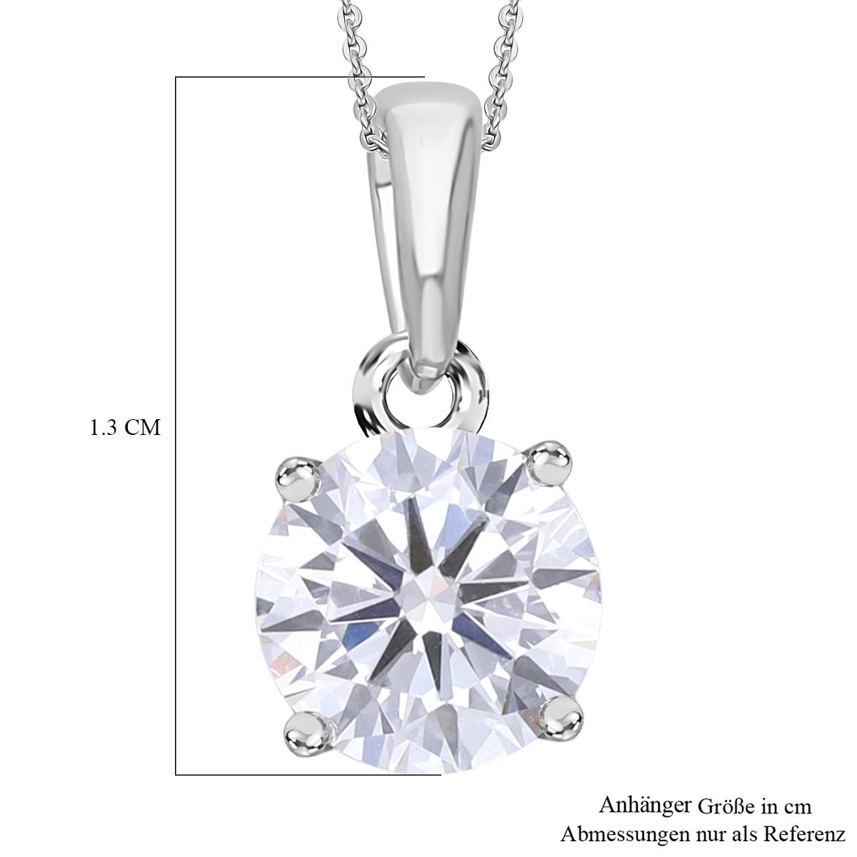 LUXURIANT DIAMOND - Lab Grown Diamant SI-GH SGL zertifiziert Anhänger mit Kette, ca. 50 cm 925 Silber rhodiniert ca. 1.00 ct