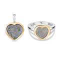 D'Joy Meteorit zweifarbiger Ring und Anhänger