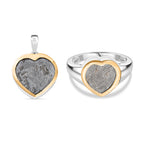 D'Joy Meteorit zweifarbiger Ring und Anhänger