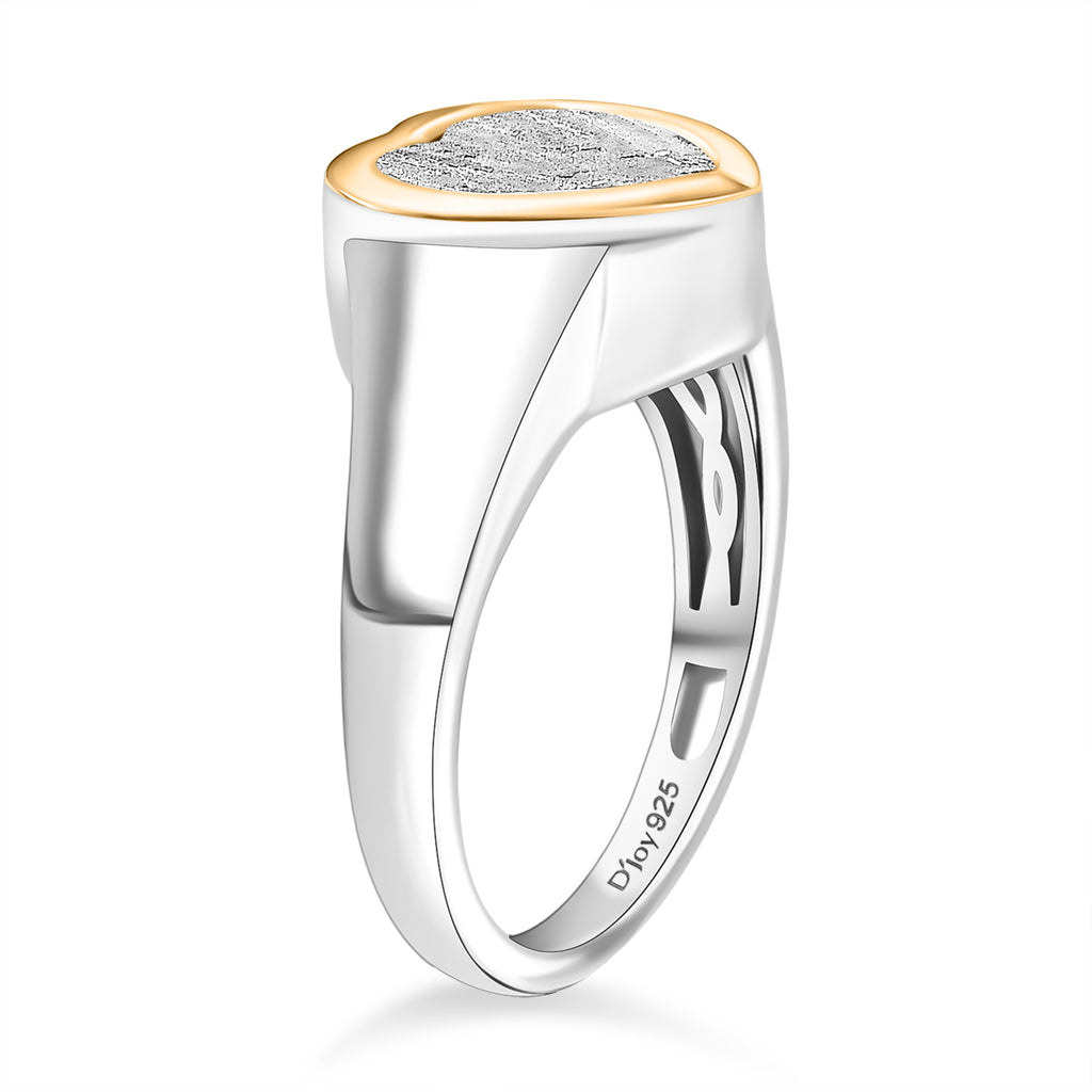 D'Joy Meteorit zweifarbiger Ring und Anhänger