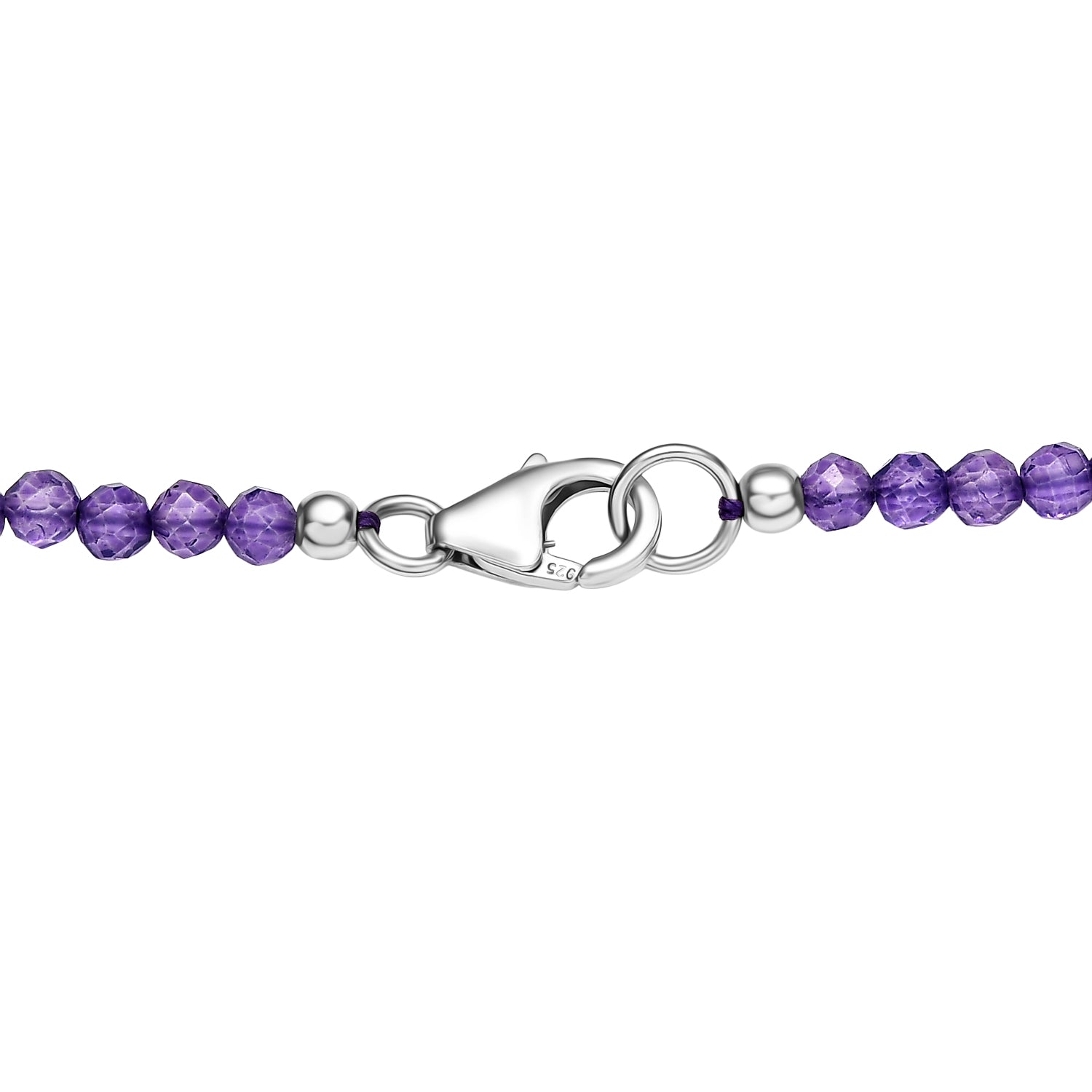D'Joy AA Afrikanischer Amethyst Schmuckset ca. 50 cm 925 Silber rhodiniert ca. 58.32 ct