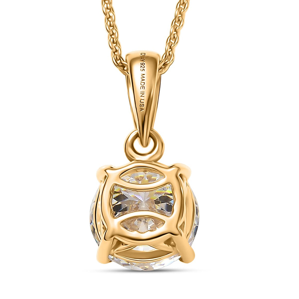 D'Joy Strontiumtitanat Schmuckset ca. 50 cm 925 Silber 750 Gelbgold vermeil ca. 3,00 ct.