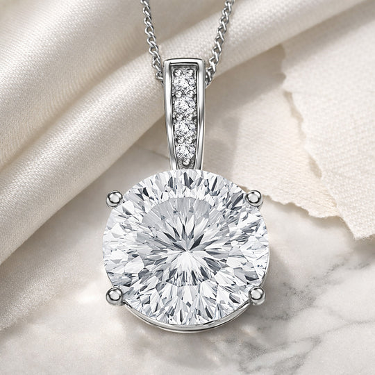 D'Joy Moissanit Schmuckset ca. 45 cm 925 Silber rhodiniert ca. 6.01 ct