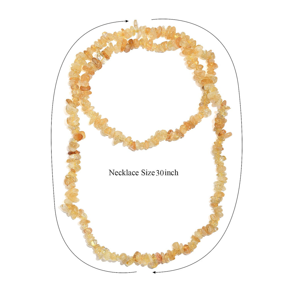 5er set - Multi-Edelstein Halsketten 76 cm mit Amethyst, Granat, Citrin, Sonnenstein ca. 1352.00 ct