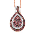 D'Joy AA Padparadscha Saphir und Zirkon Anhänger mit 50cm Kette - 1,57 ct.