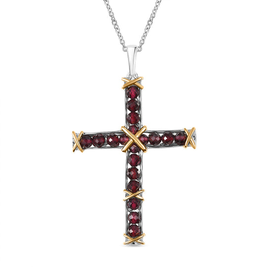 AA Mehrfarbiger Anhänger, nickelfreies Messing, 316L Edelstahlkette 50 cm ca. 5.34 ct