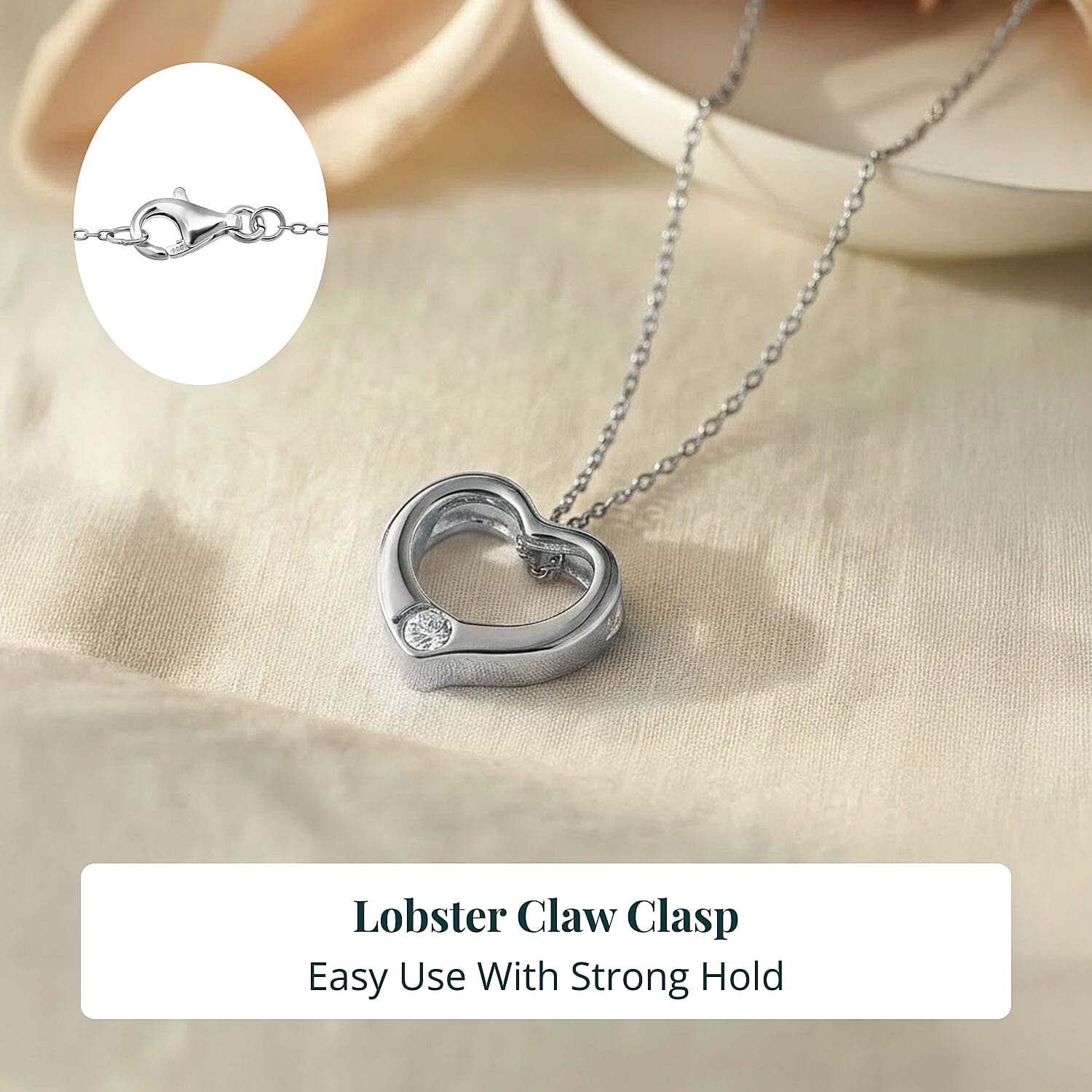 LUXURIANT DIAMOND - Lab Grown Diamant SI-GH Schmuckset ca. 50 cm 925 Silber Rhodiniert