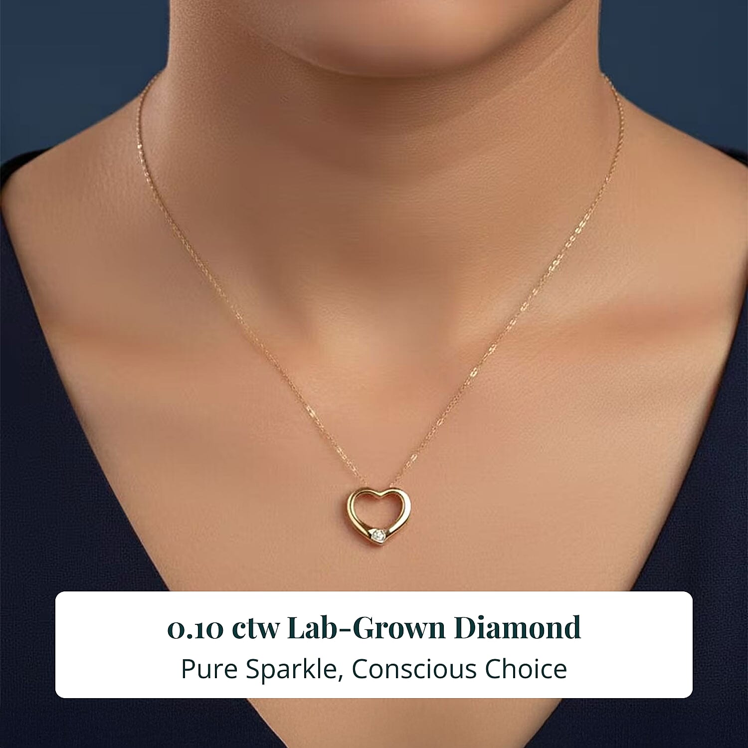 LUXURIANT DIAMOND - Lab Grown Diamant SI-GH Schmuckset ca. 50 cm 925 Silber 750 Vergoldet