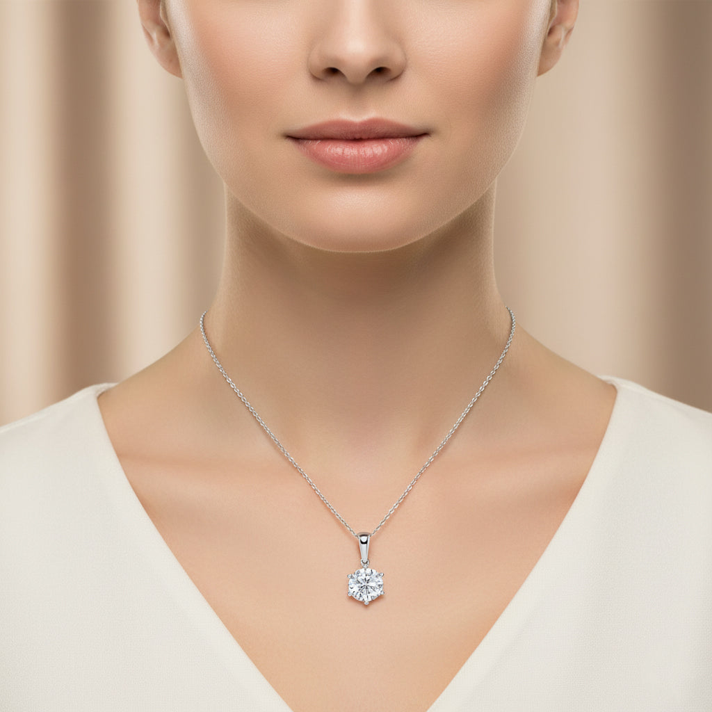 D'Joy Moissanit Schmuckset ca. 50 cm 925 Silber rhodiniert ca. 1.78 ct