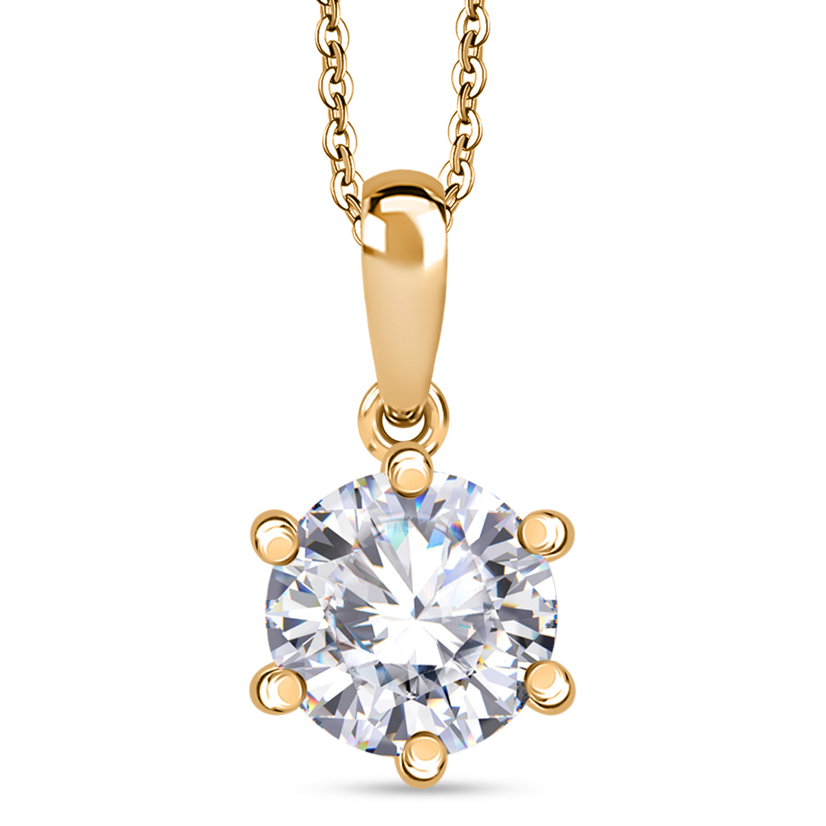 D'Joy Moissanit Schmuckset ca. 50 cm 925 Silber 750 Gelb Vergoldet ca. 1.78 ct