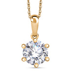 D'Joy Moissanit Schmuckset ca. 50 cm 925 Silber 750 Gelb Vergoldet ca. 1.78 ct