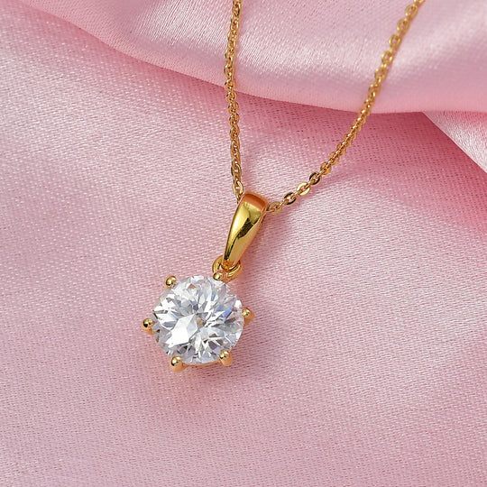 D'Joy Moissanit Schmuckset ca. 50 cm 925 Silber 750 Gelb Vergoldet ca. 1.78 ct