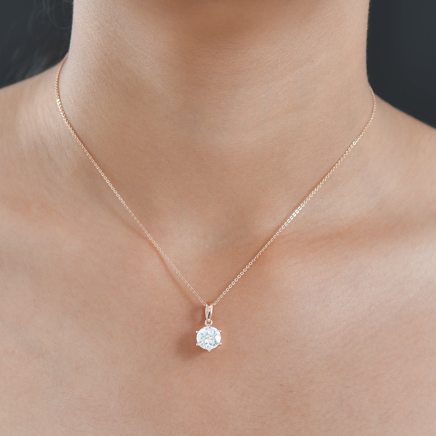 D'Joy Moissanit Schmuckset ca. 50 cm 925 Silber 750 rosévergoldet ca. 1.78 ct