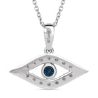 LUXURIANT DIAMOND - Lab Grown Blauer Diamant SI-GH, Lab Grown Weißer Diamant SI-GH Schmuckset ca. 50 cm 925 Silber rhodiniert ca. 0,50 ct.
