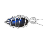 D'Joy AAA Labradorit Schmuckset ca. 50 cm 925 Silber rhodiniert ca. 30.00 ct