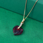 GP - Rosa Bicolor-Murano aus Italien, Kanchanaburi Blauer Saphir Schmuckset ca. 50 cm 925 Silber 750 Gelbgold Vermeil