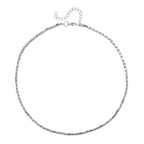 5er Set Hämatit Halsketten Herz Kugel Facettiert Gedreht ca 50 cm + 5 cm Extender, Silberfarben, ca. 724.00 ct