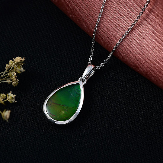 D'Joy Ammolit Schmuckset ca. 50 cm 925 Silber rhodiniert ca. 3,52 ct.