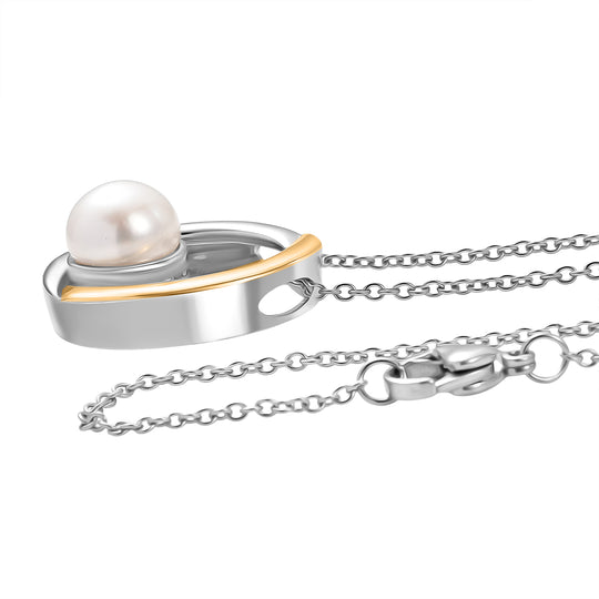 EVER TRUE Süßwasser Perle (9-9.5 mm) Anhänger mit Kette, ca. 50 cm, Nickelfreies Messing