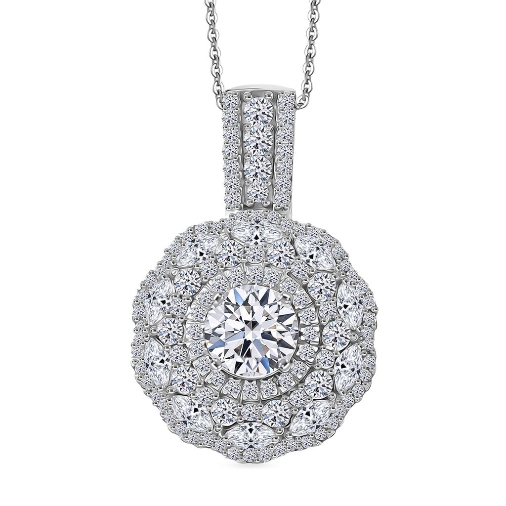 LUXURIANT DIAMOND - Lab Grown Diamant SI-GH Schmuckset ca. 50 cm 925 Silber Rhodiniert ca. 2,34 ct.