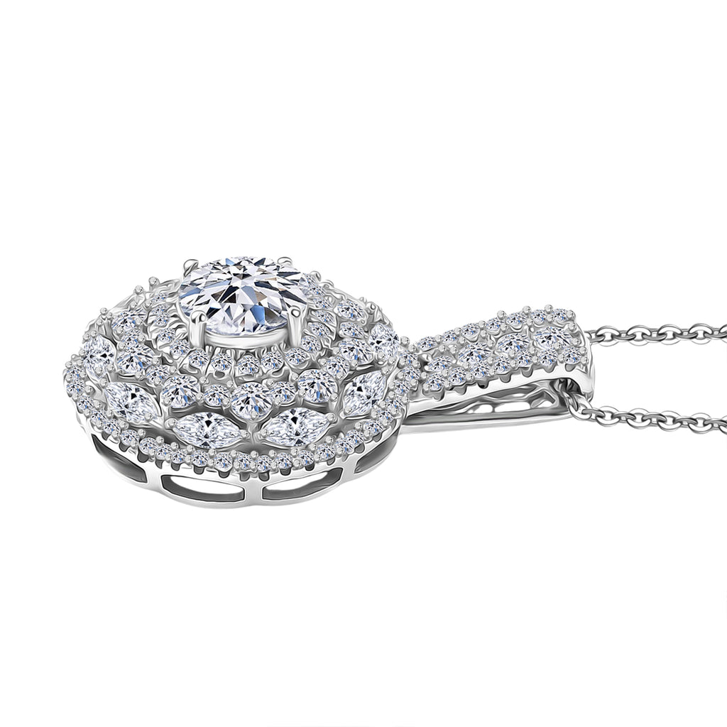 LUXURIANT DIAMOND - Lab Grown Diamant SI-GH Schmuckset ca. 50 cm 925 Silber Rhodiniert ca. 2,34 ct.