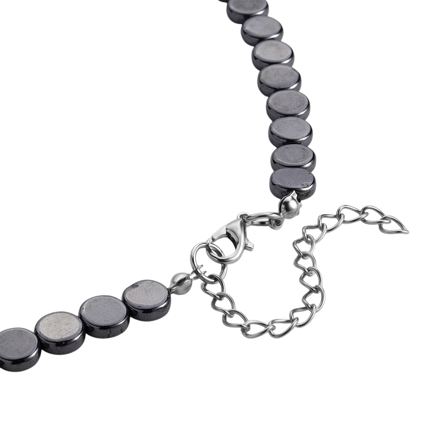 Hämatit Schmuckset ca. 50 cm + 5 cm Extender, ca. 550,00 ct.