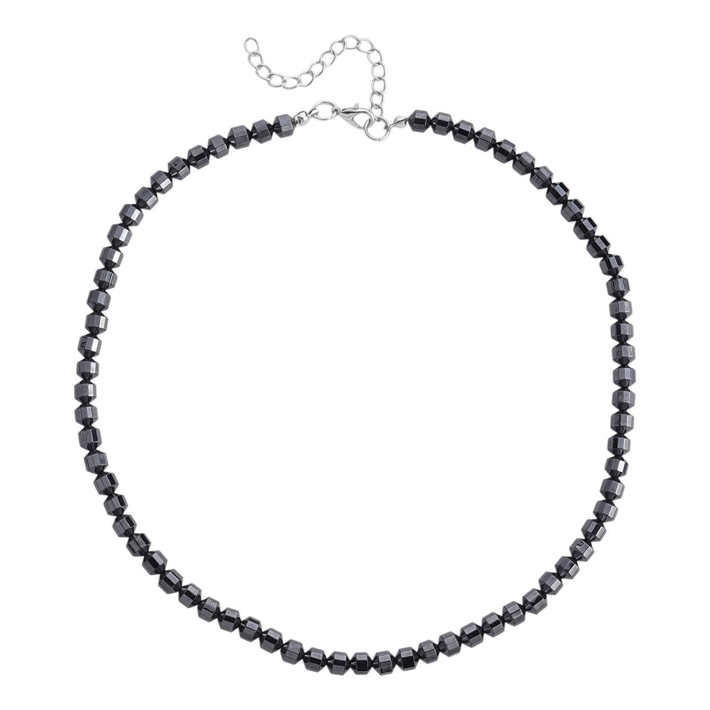 Hämatit Schmuckset ca. 50 cm + 5 cm Extender, ca. 550,00 ct.
